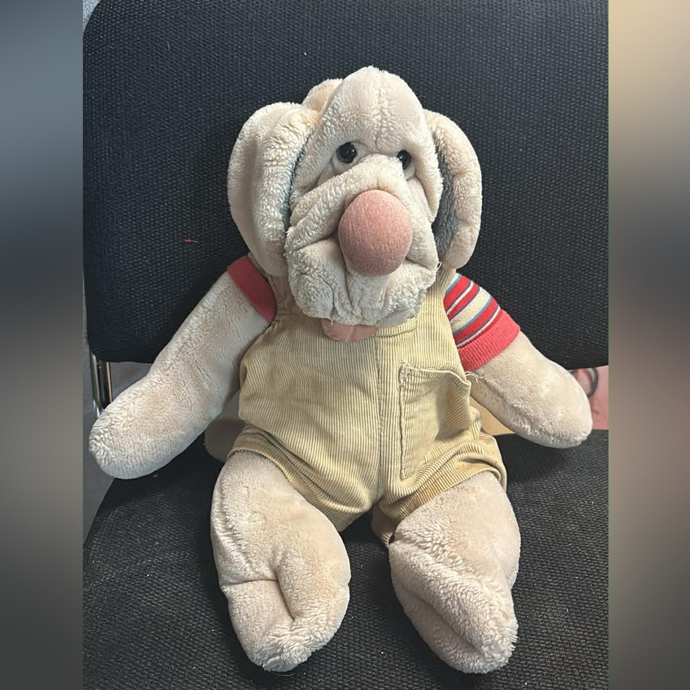 Wrinkles the Dog plush hand puppet